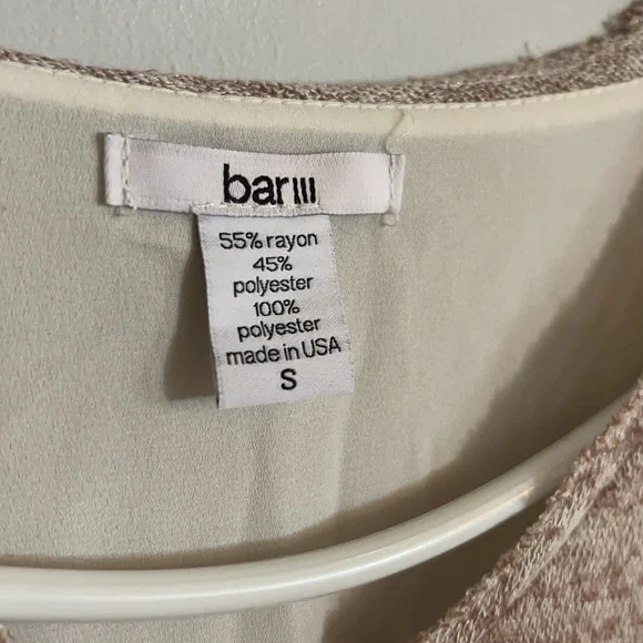 Bar III v neck long sleeve layered shirt sweater New small - Picture 6 of 6